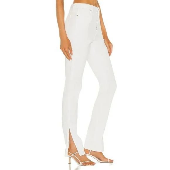 NEW Something Navy Nina Denim Slit Pants Jeans White 4 - Picture 2 of 11